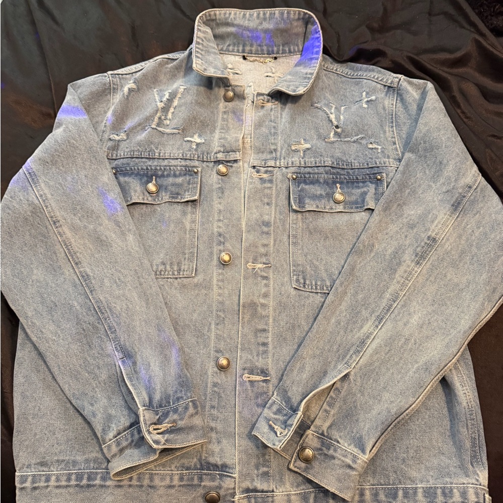 Louis Vuitton Light Blue Denim Jacket unisex